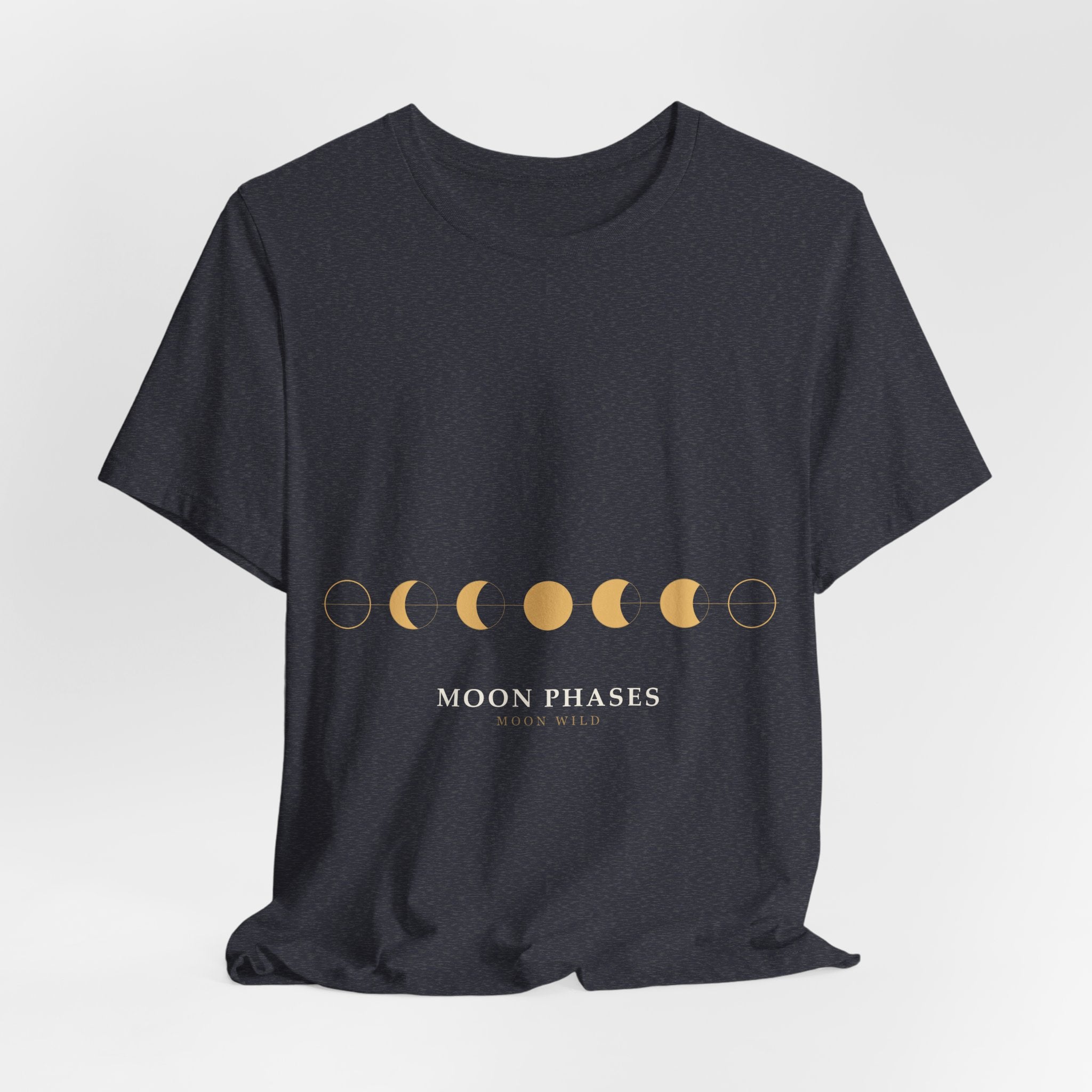 Moon Phases Tee - Minimal Lunar Cycle Graphic