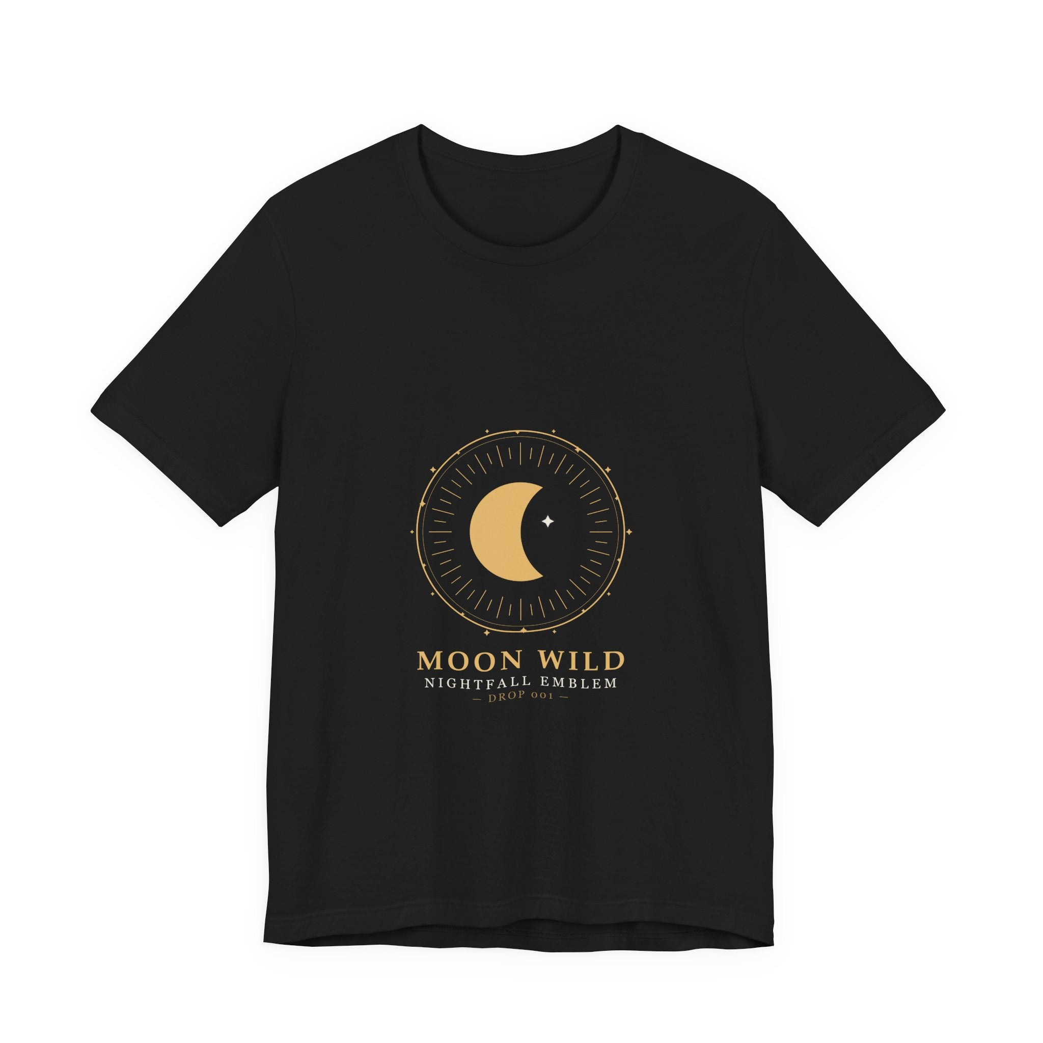 Nightfall Emblem Tee — Celestial Crescent Crest