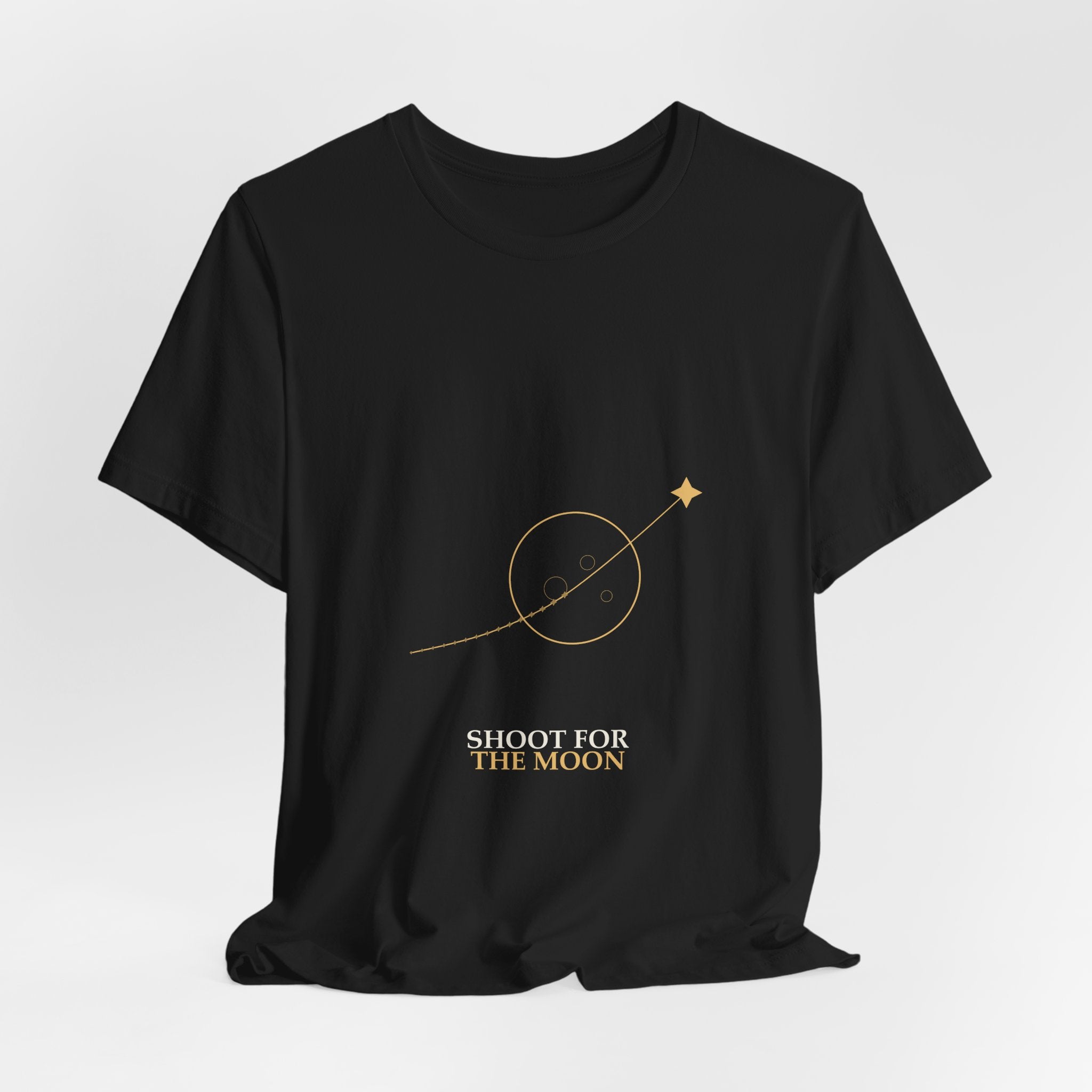 Shoot for the Moon Tee - Minimal Celestial Orbit Graphic
