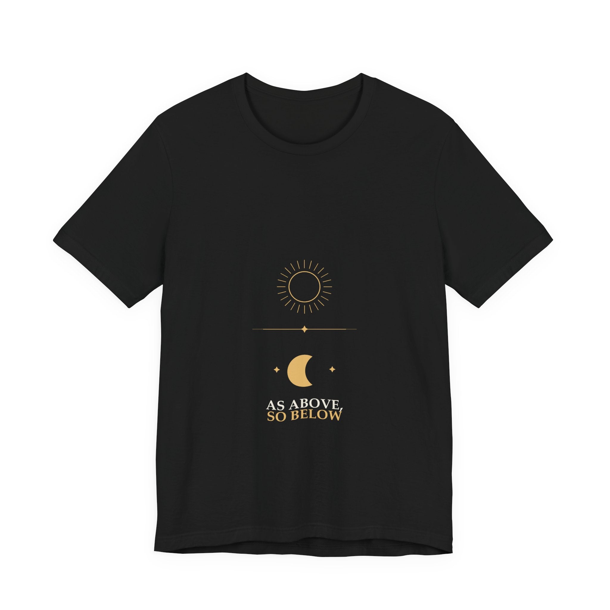 As Above So Below Tee — Celestial Sun & Moon Graphic