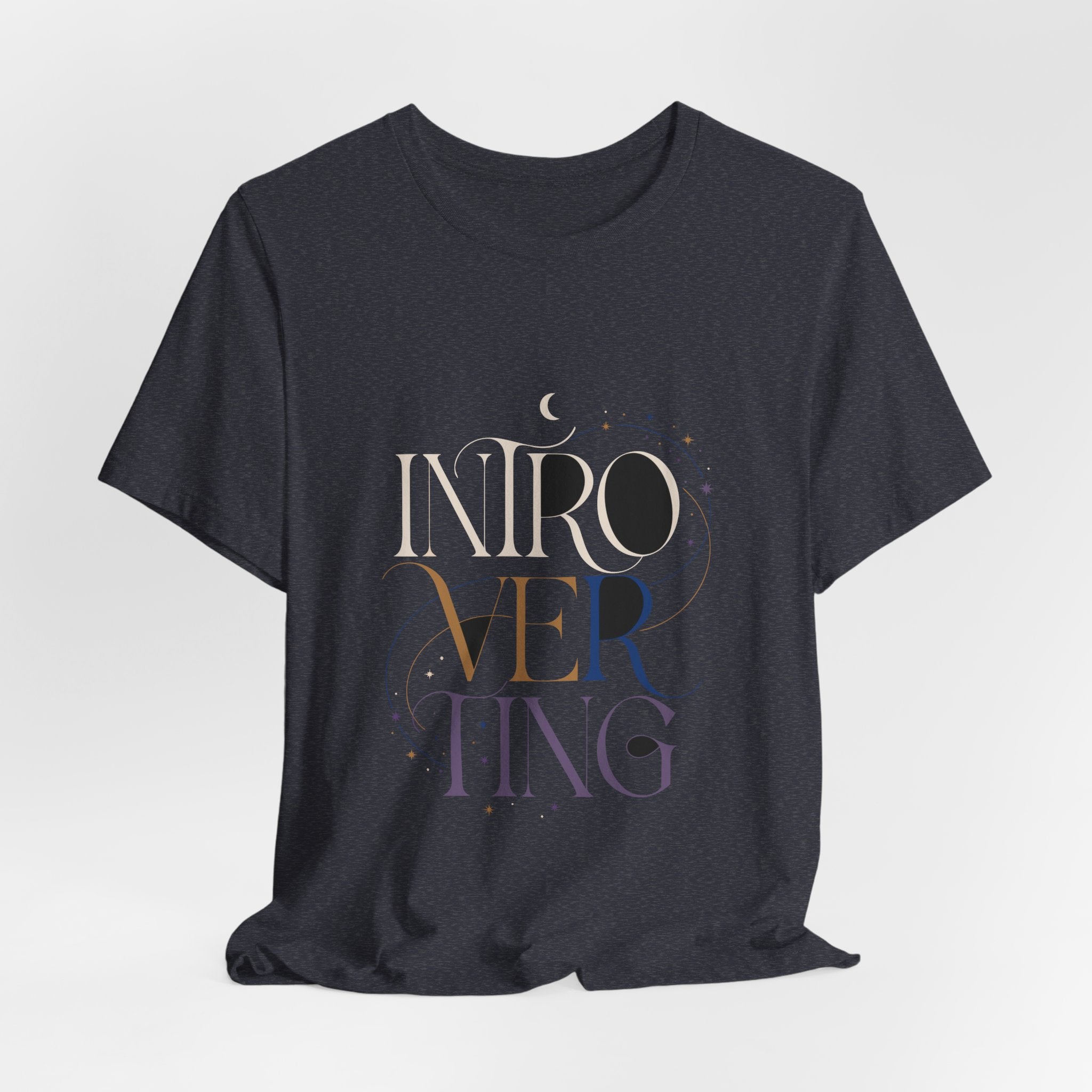 Introverting Tee - Inward Orbit Serif | Moon Wild