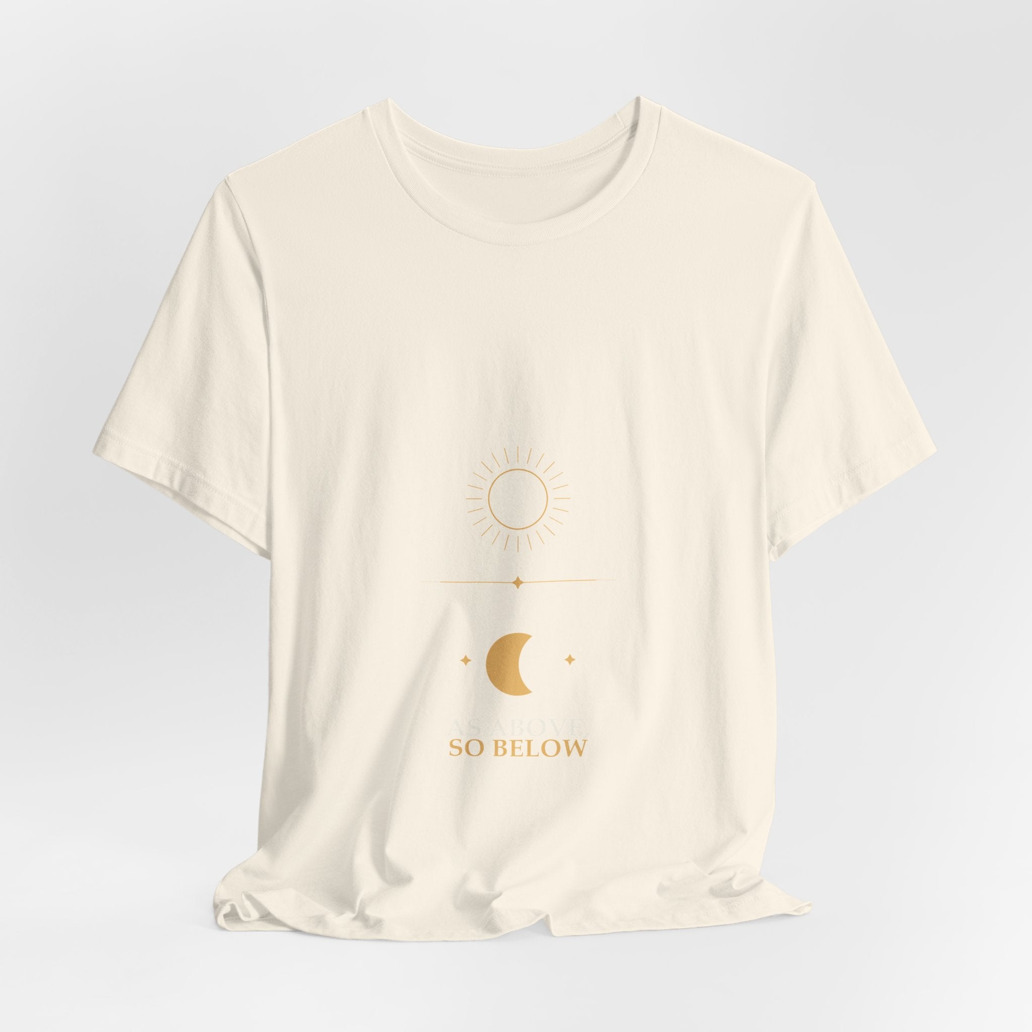 As Above So Below Tee — Celestial Sun & Moon Graphic
