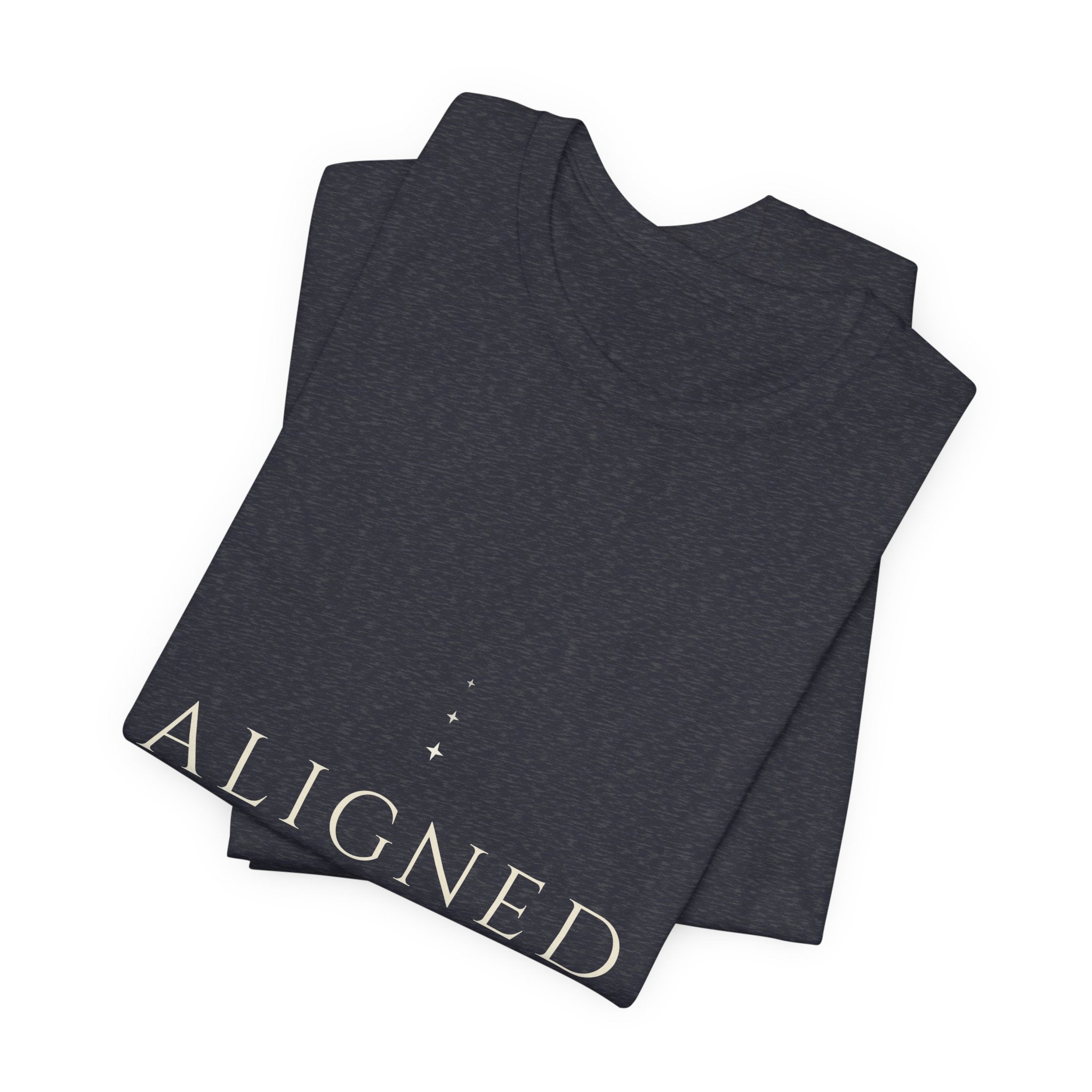 Aligned Tee — Rising Stars Serif | Moon Wild