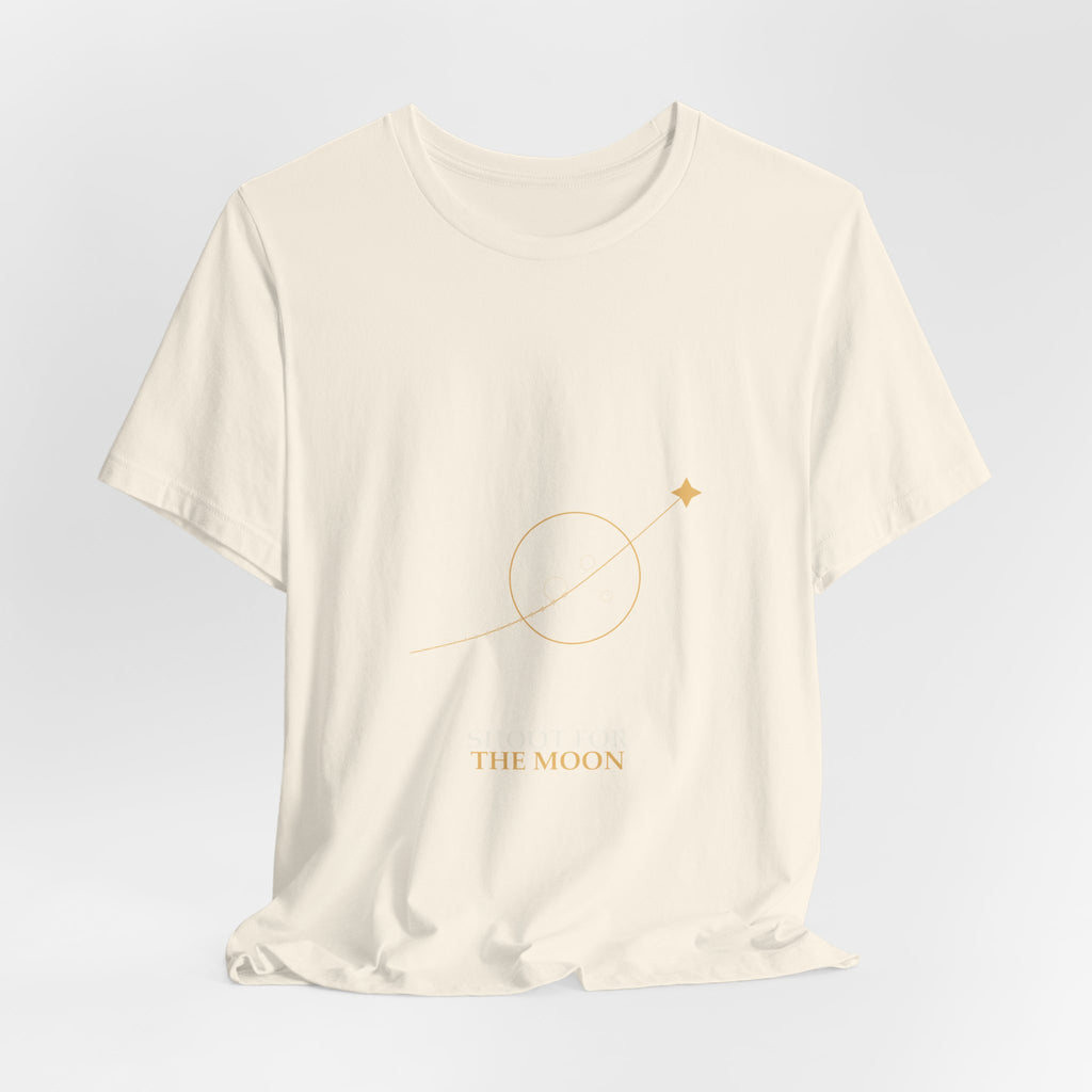 Shoot for the Moon Tee - Minimal Celestial Orbit Graphic