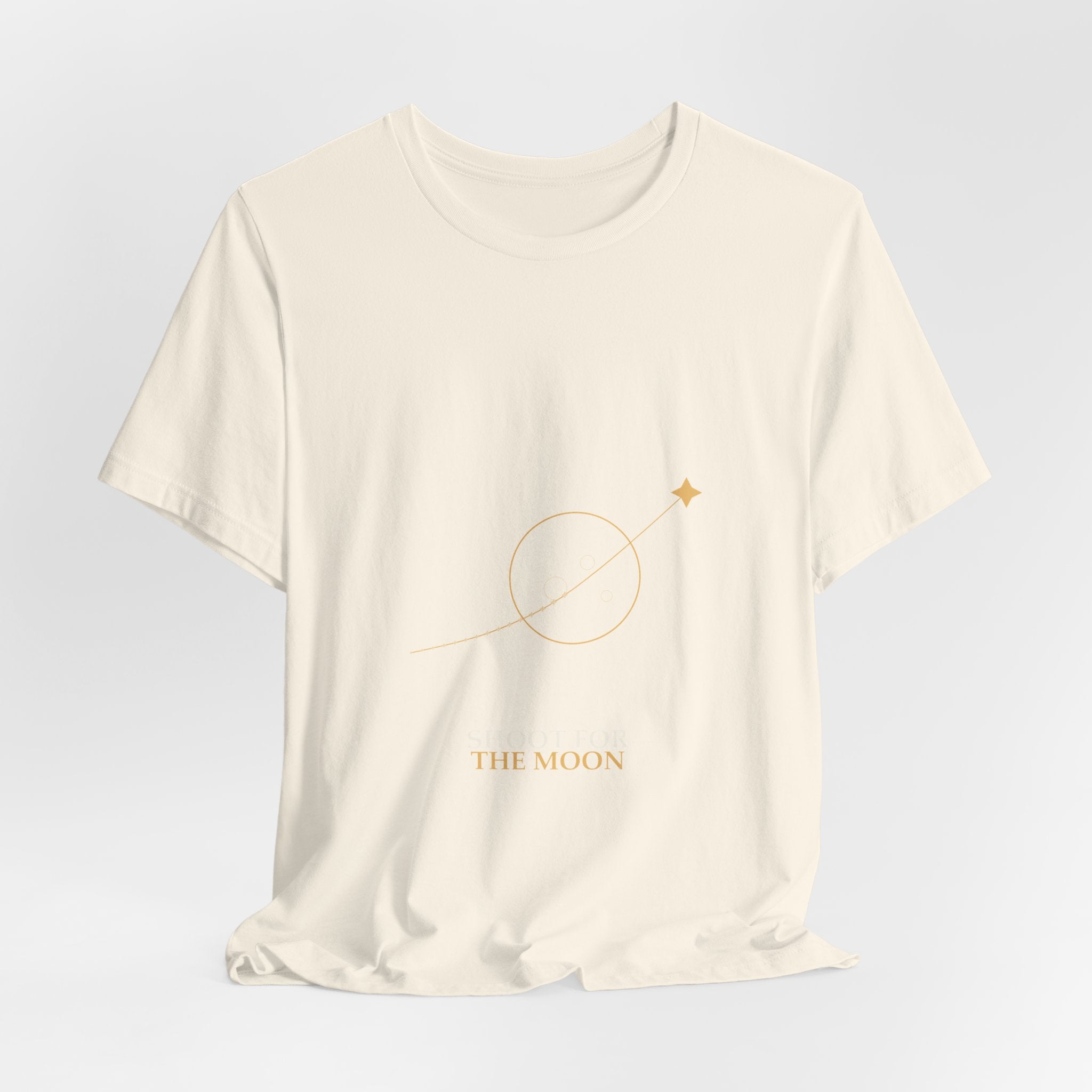 Shoot for the Moon Tee - Minimal Celestial Orbit Graphic
