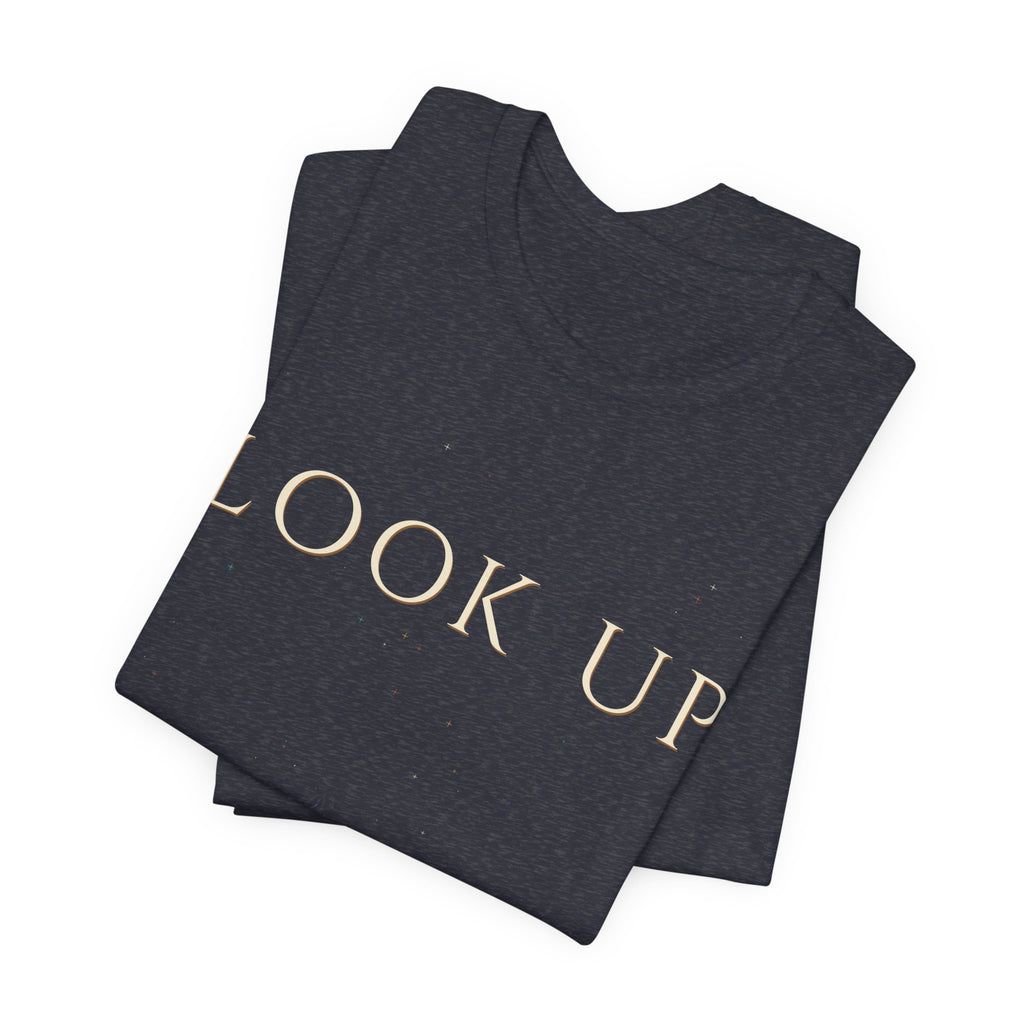 Look Up Tee — Celestial Serif | Moon Wild