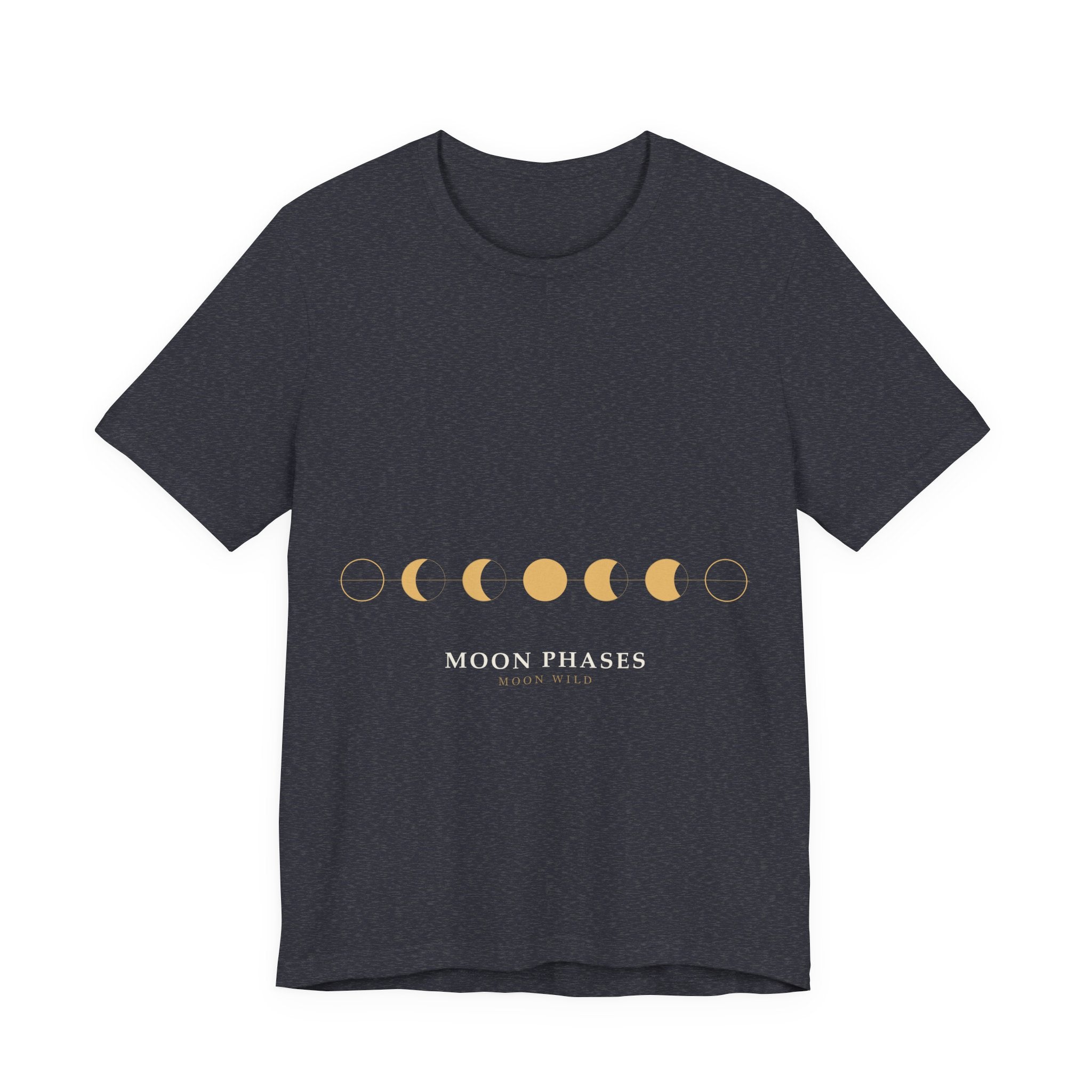 Moon Phases Tee - Minimal Lunar Cycle Graphic