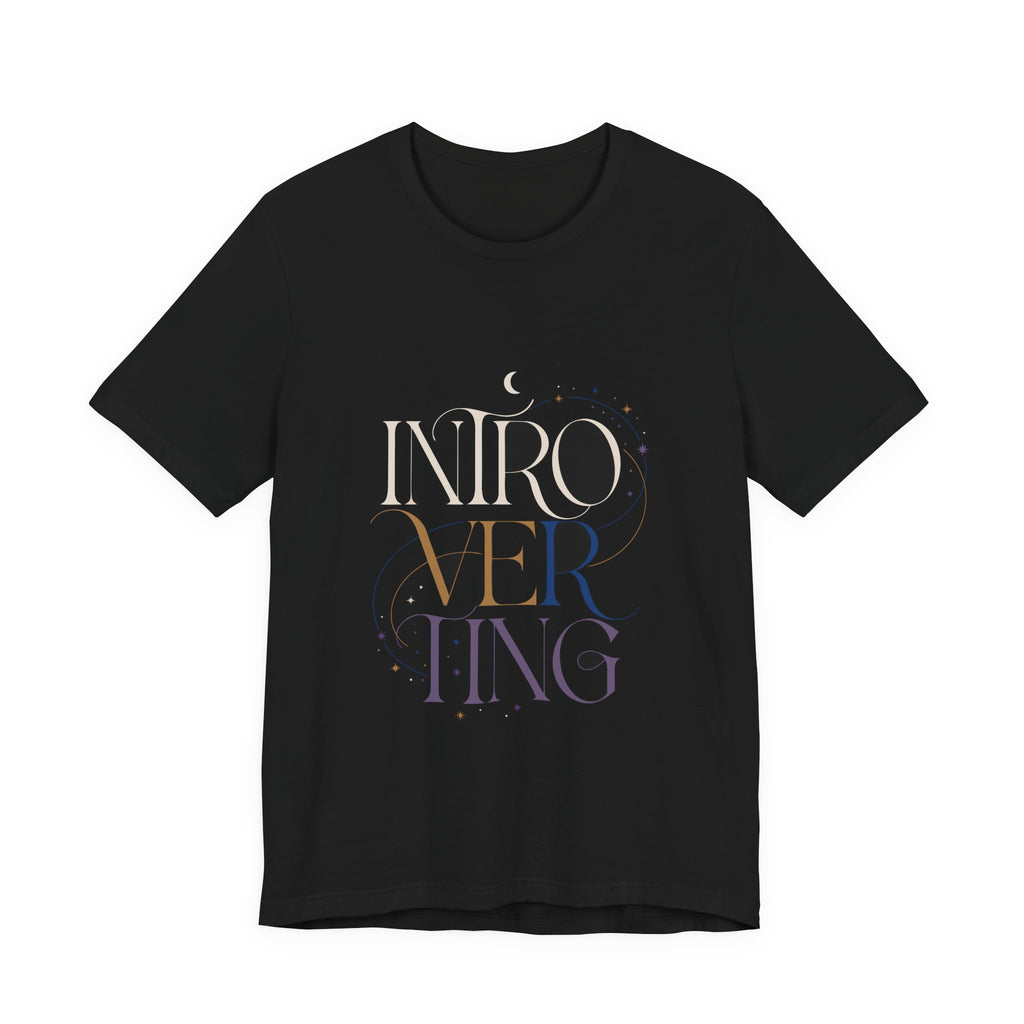 Introverting Tee - Inward Orbit Serif | Moon Wild