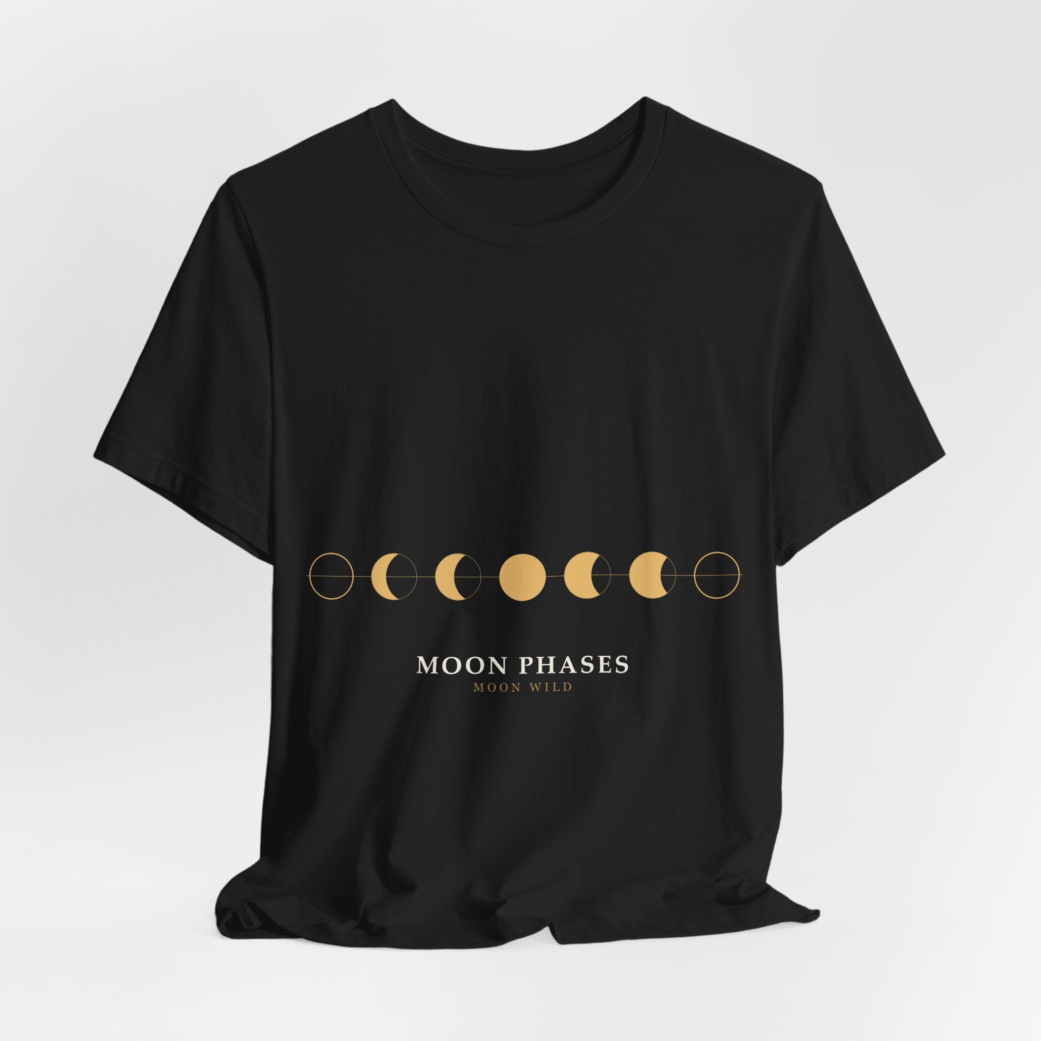 Moon Phases Tee - Minimal Lunar Cycle Graphic