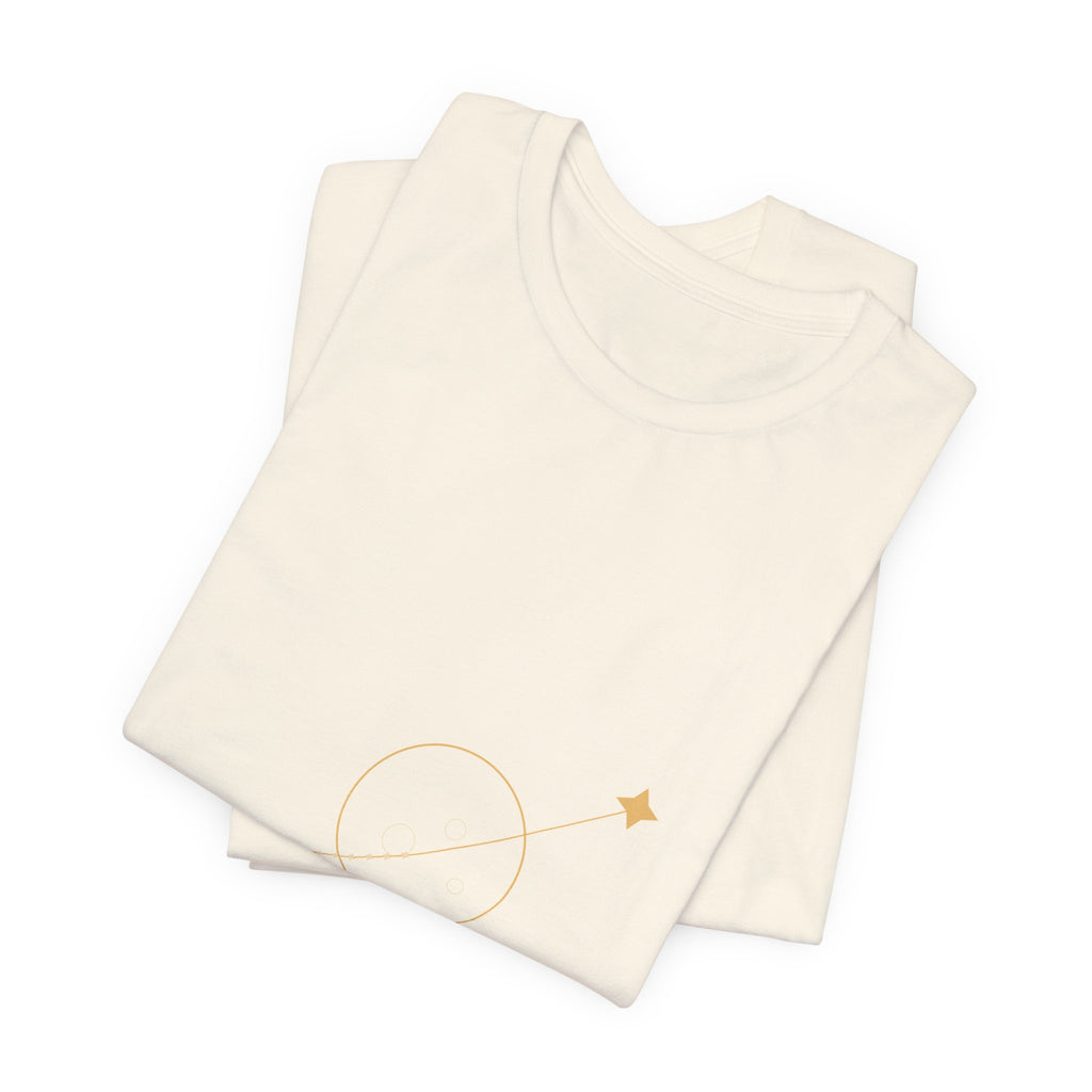 Shoot for the Moon Tee - Minimal Celestial Orbit Graphic