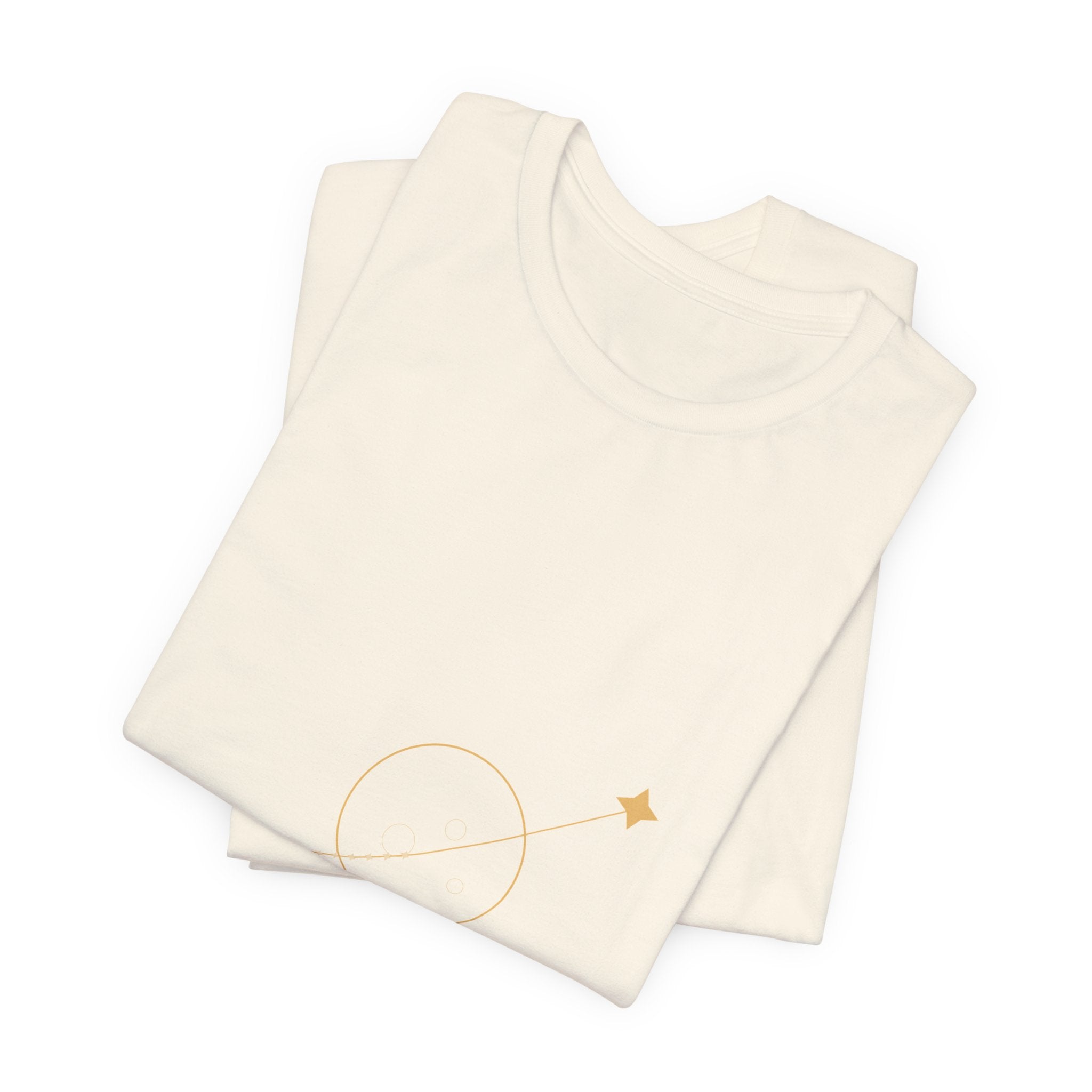 Shoot for the Moon Tee - Minimal Celestial Orbit Graphic