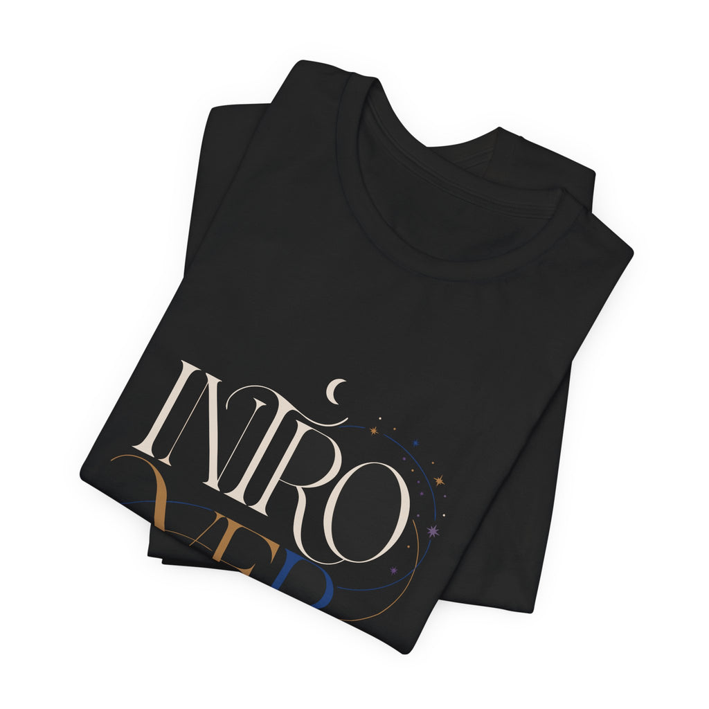 Introverting Tee - Inward Orbit Serif | Moon Wild