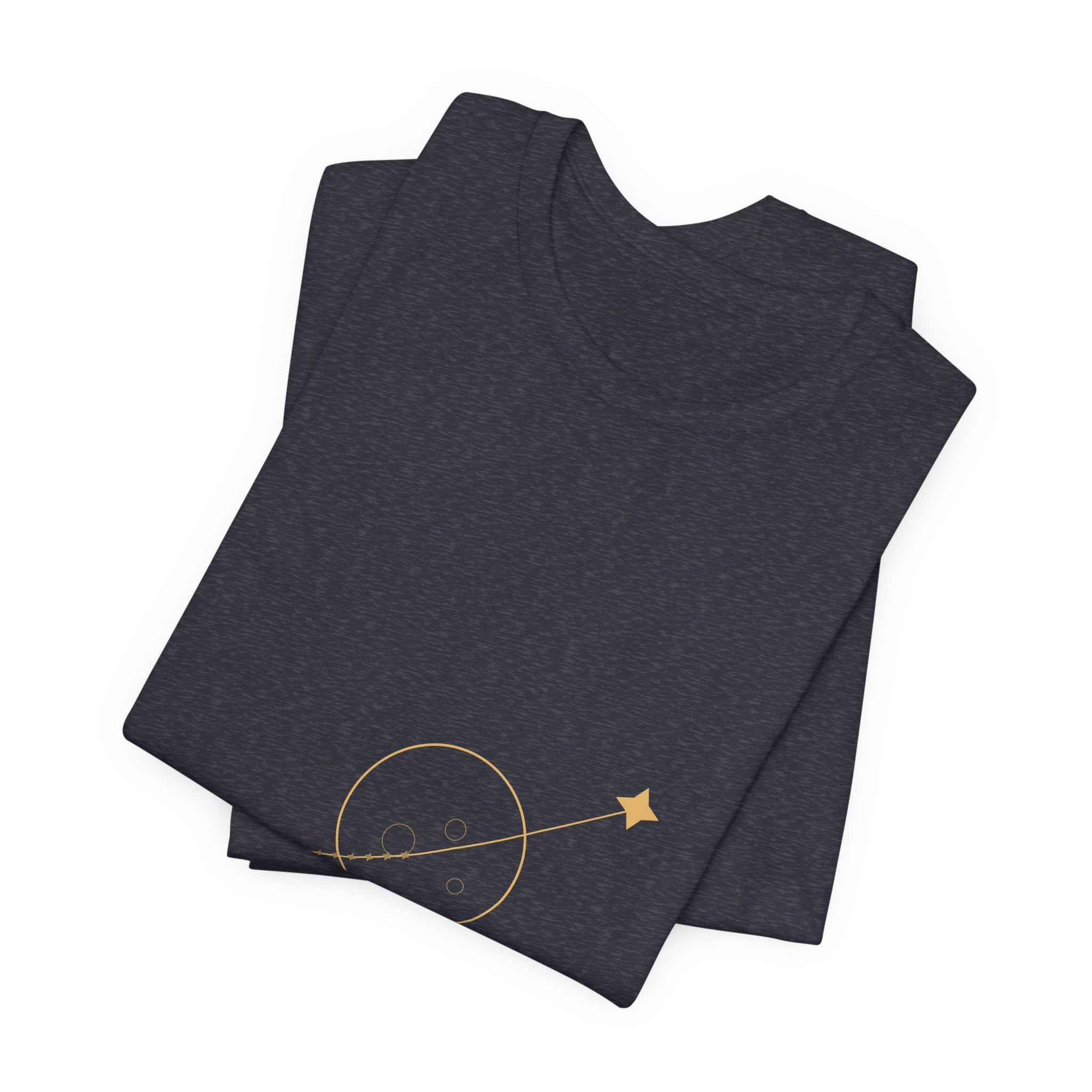 Shoot for the Moon Tee - Minimal Celestial Orbit Graphic