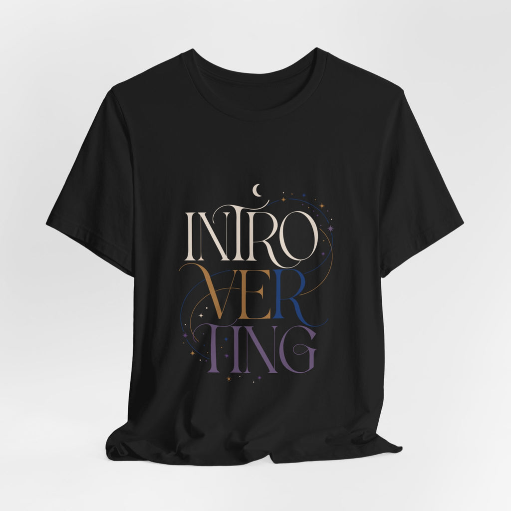 Introverting Tee - Inward Orbit Serif | Moon Wild