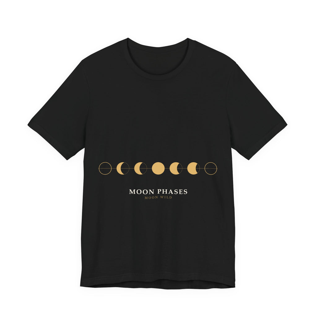 Moon Phases Tee - Minimal Lunar Cycle Graphic