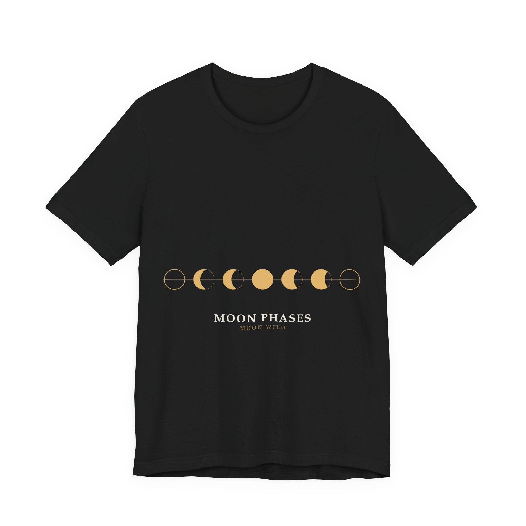 Moon Phases Tee - Minimal Lunar Cycle Graphic