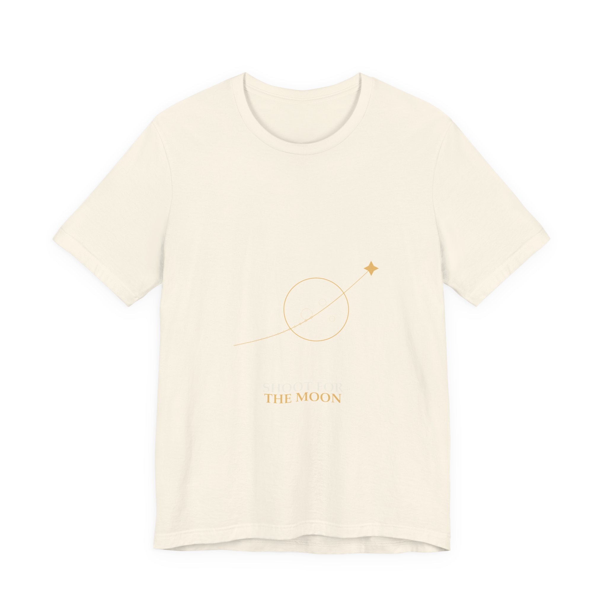 Shoot for the Moon Tee - Minimal Celestial Orbit Graphic