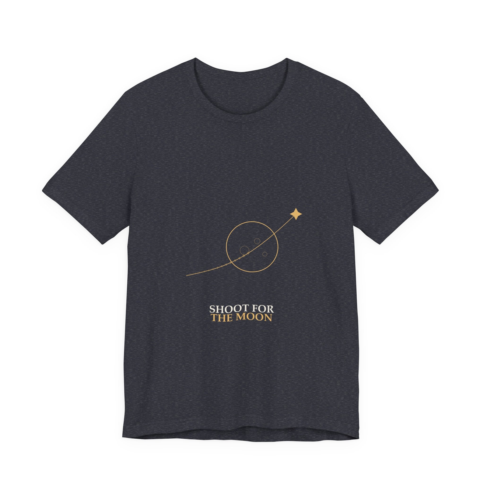 Shoot for the Moon Tee - Minimal Celestial Orbit Graphic