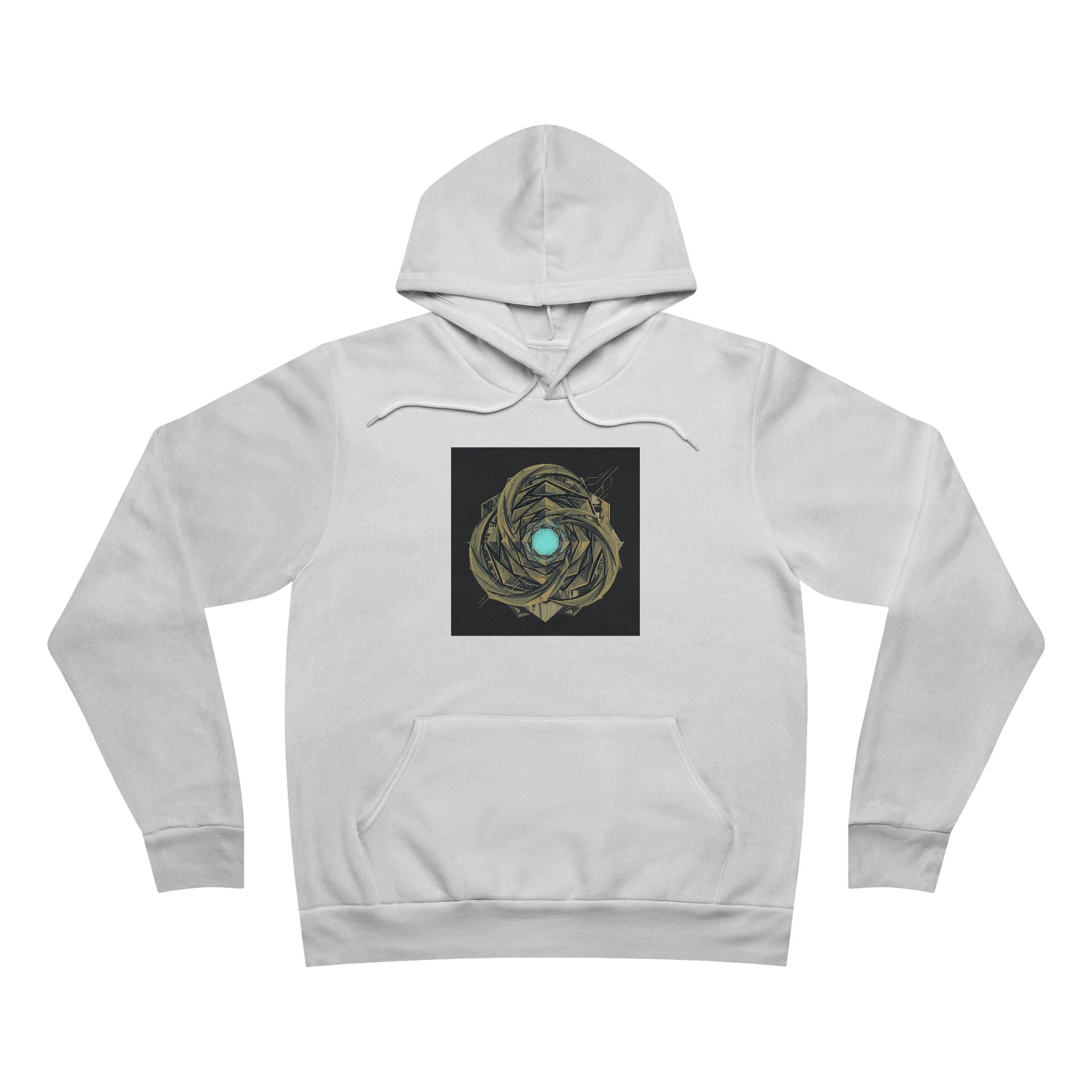 Celestial Spiral Hoodie — Gold Orb Line Art | Moon Wild