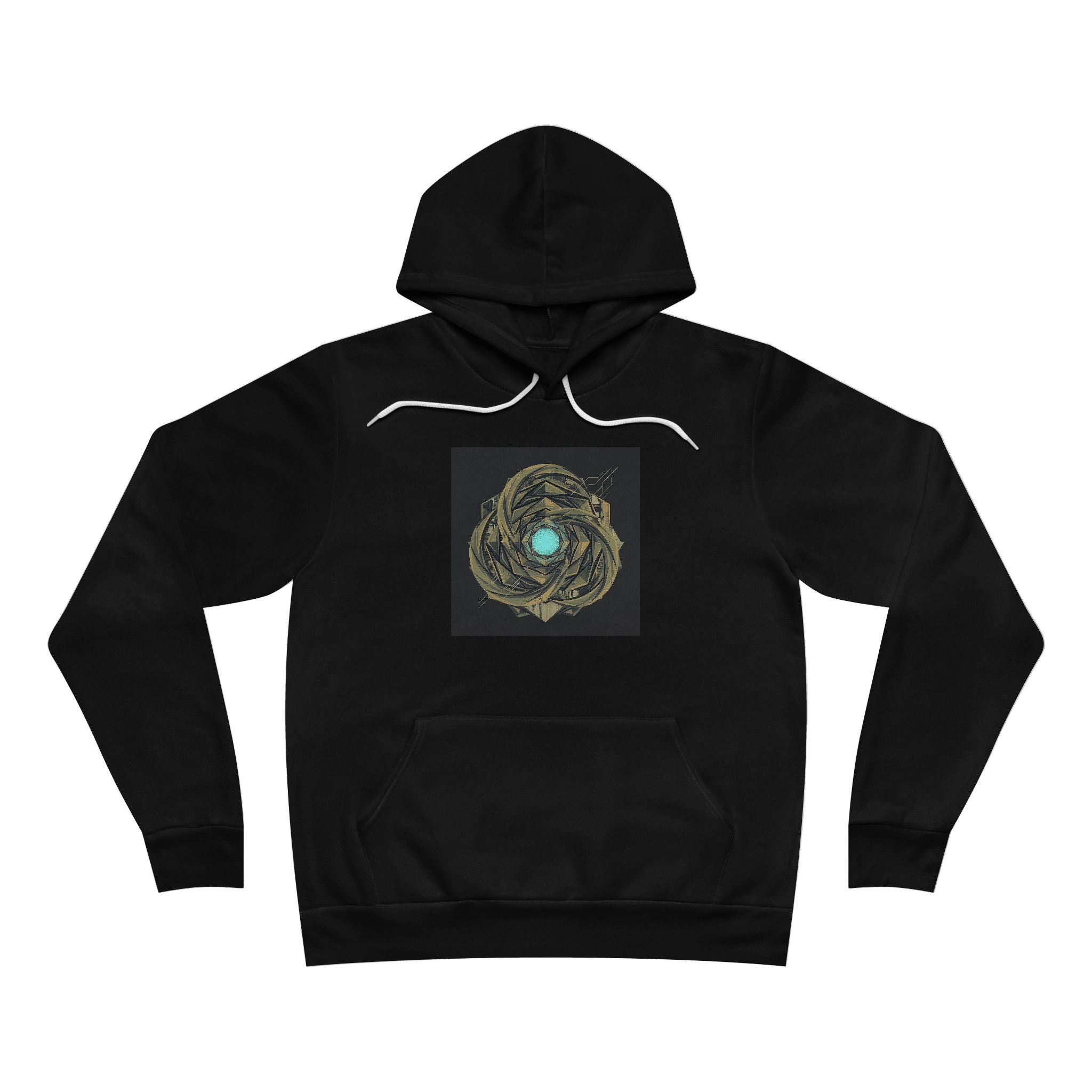 Celestial Spiral Hoodie — Gold Orb Line Art | Moon Wild