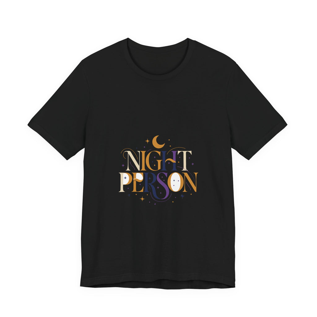 Night Person Tee - Celestial Serif | Moon Wild