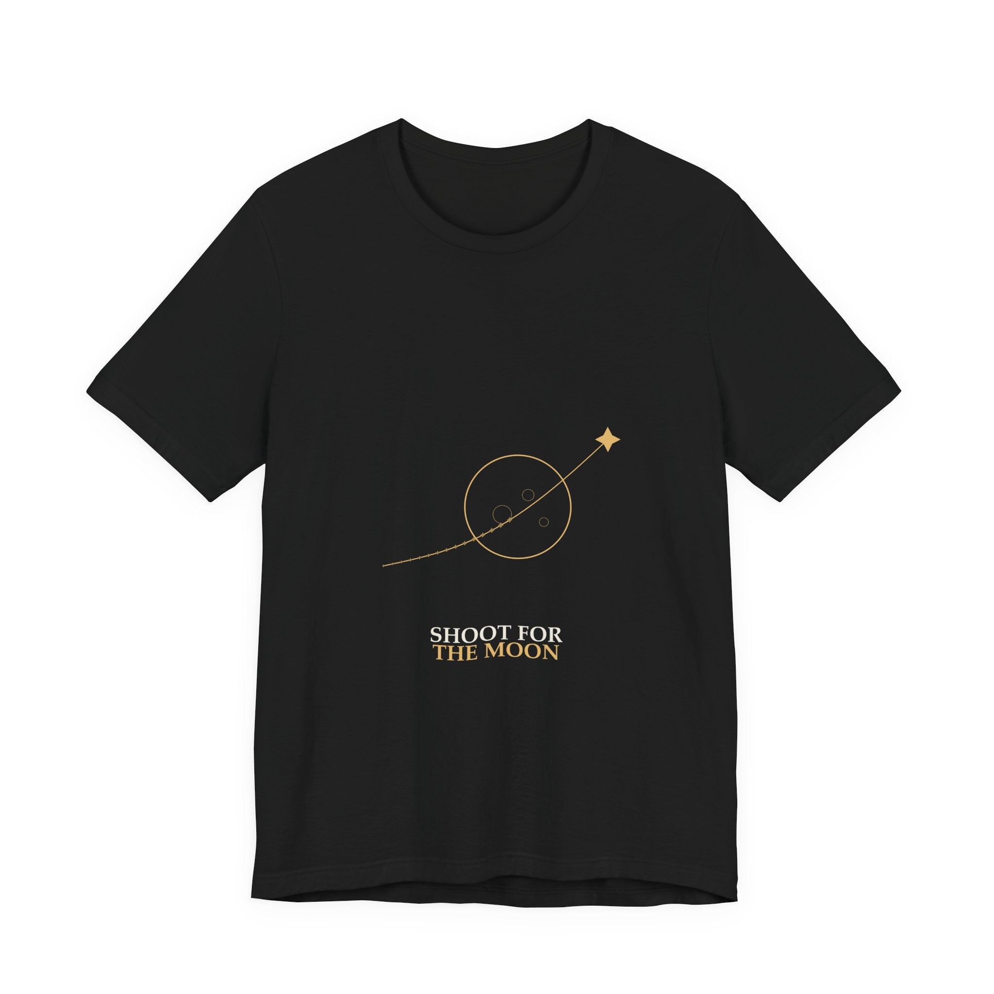 Shoot for the Moon Tee - Minimal Celestial Orbit Graphic