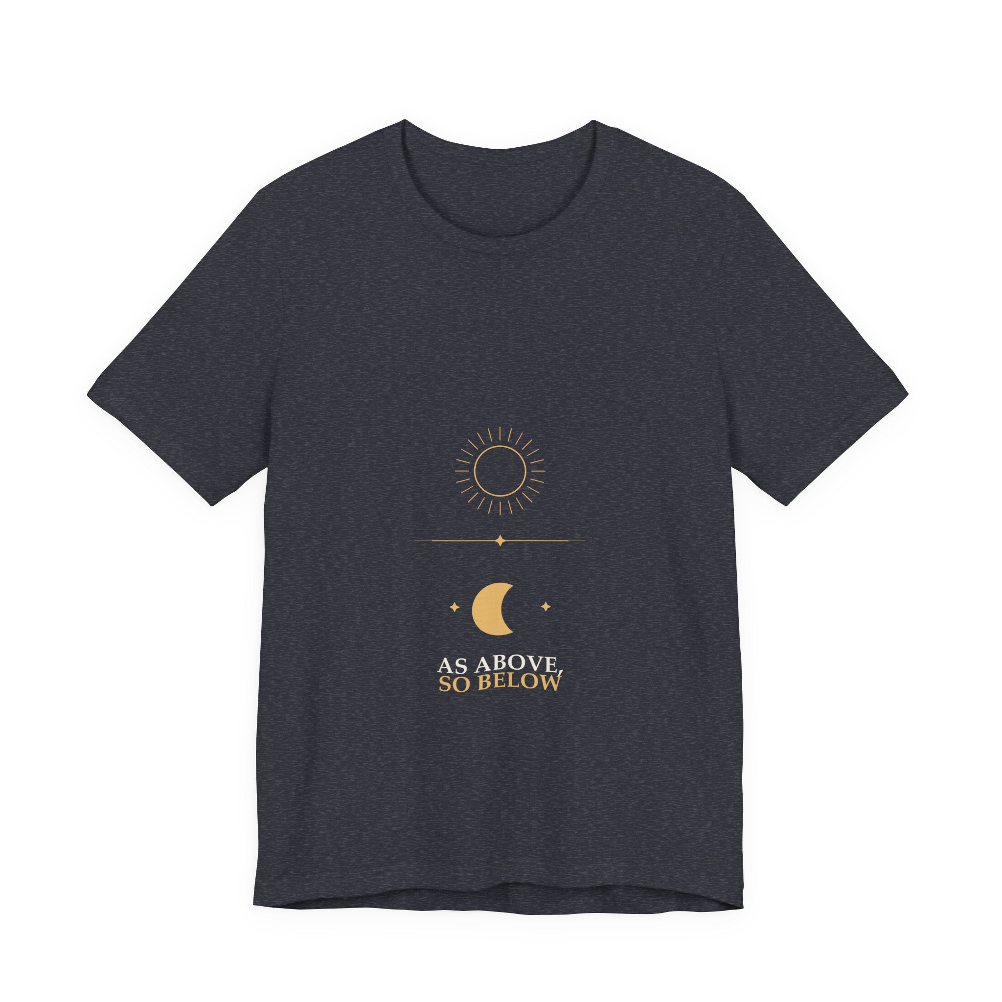 As Above So Below Tee — Celestial Sun & Moon Graphic