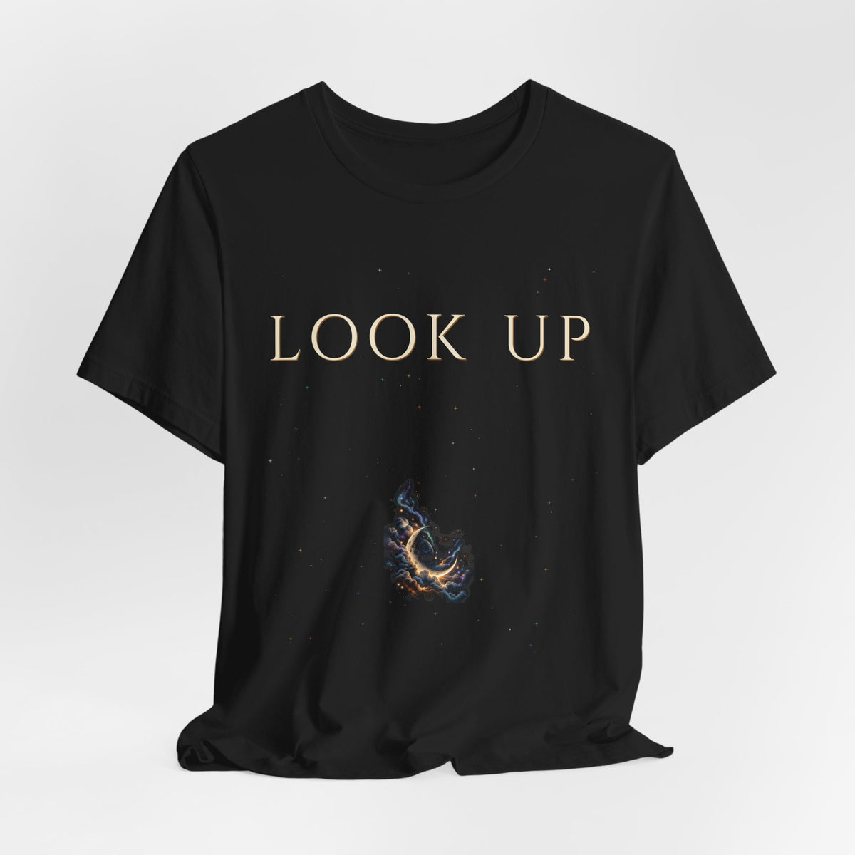 Look Up Tee — Celestial Serif | Moon Wild