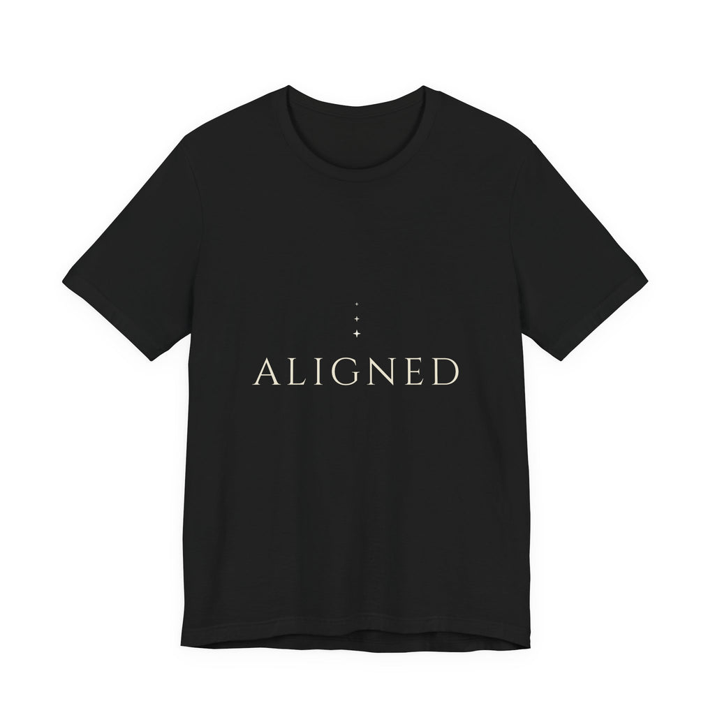 Aligned Tee — Rising Stars Serif | Moon Wild