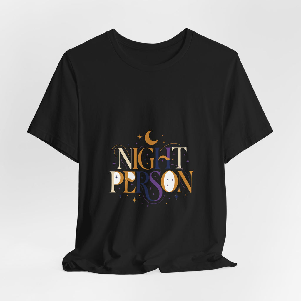 Night Person Tee - Celestial Serif | Moon Wild