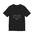 Social Battery Tee - Low Charge Serif | Moon Wild