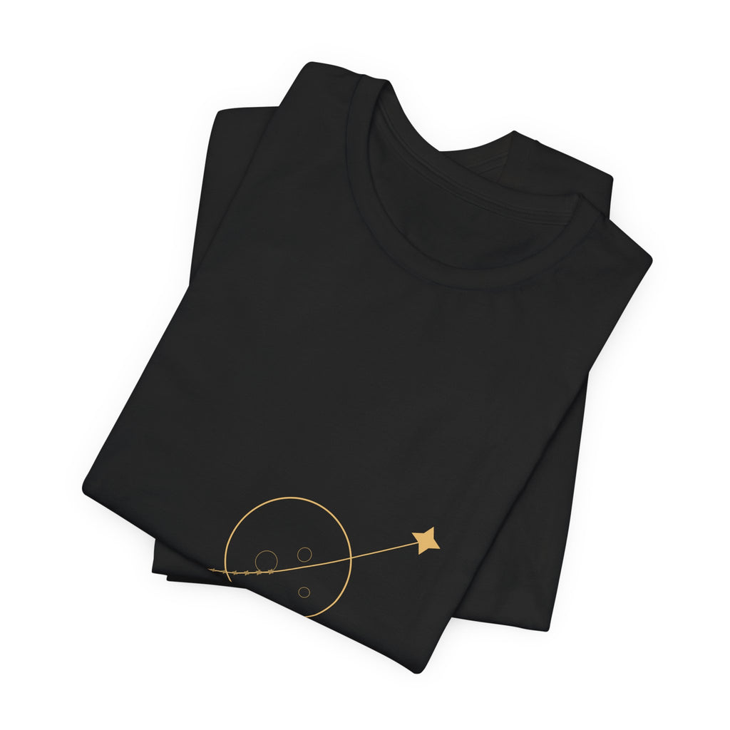 Shoot for the Moon Tee - Minimal Celestial Orbit Graphic