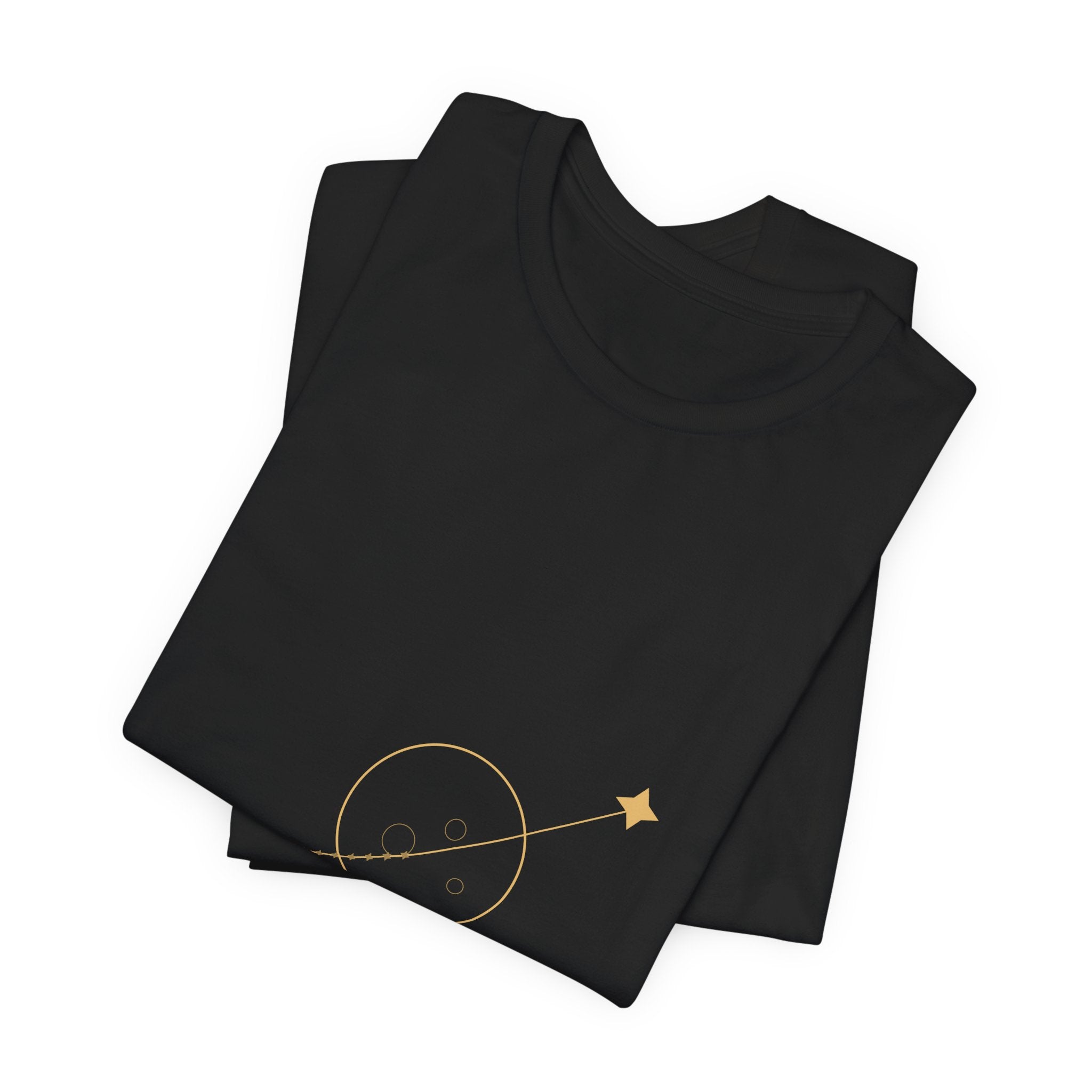 Shoot for the Moon Tee - Minimal Celestial Orbit Graphic