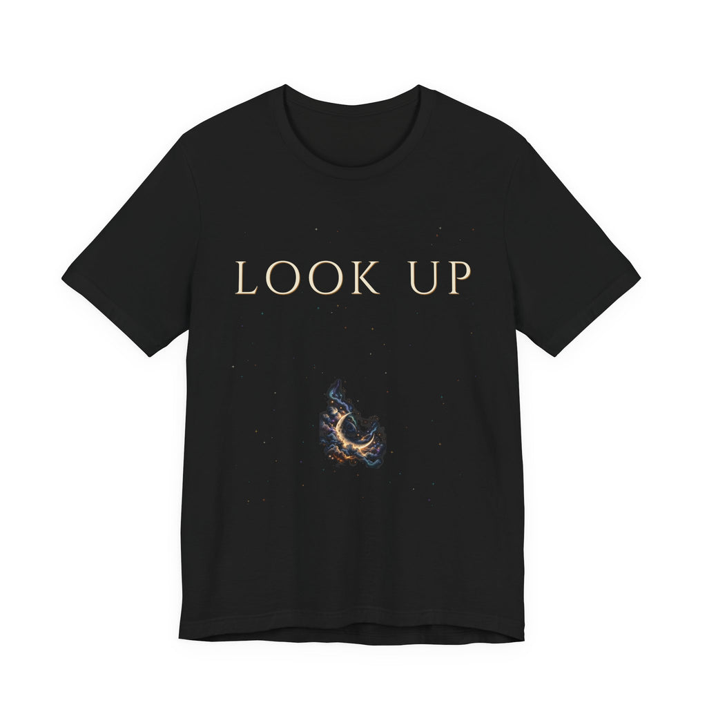 Look Up Tee — Celestial Serif | Moon Wild