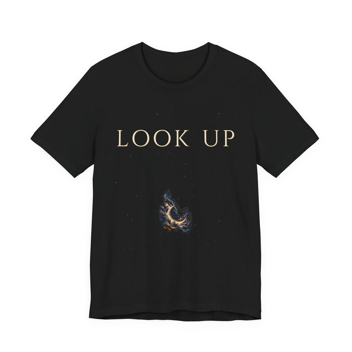 Look Up Tee — Celestial Serif | Moon Wild