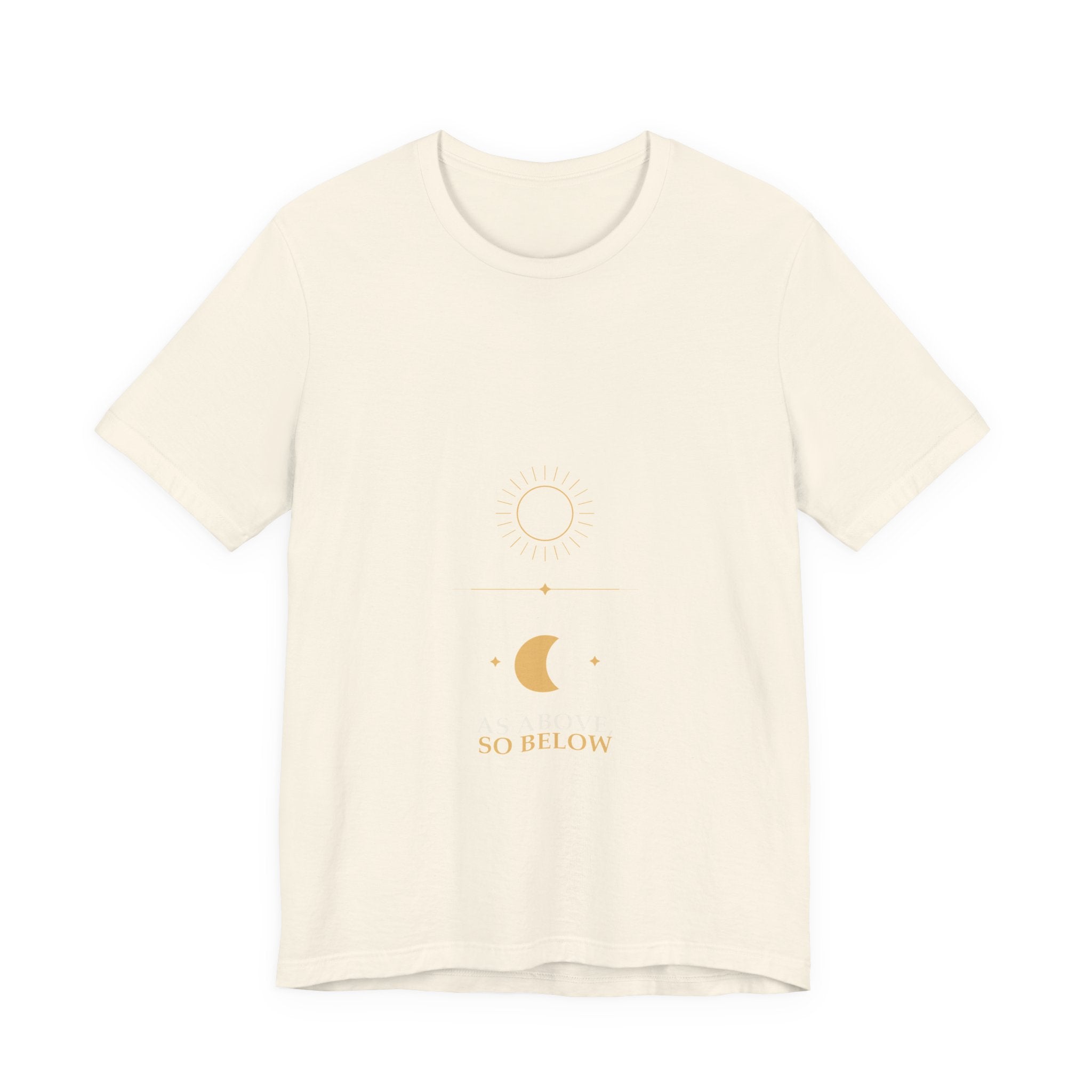 As Above So Below Tee — Celestial Sun & Moon Graphic
