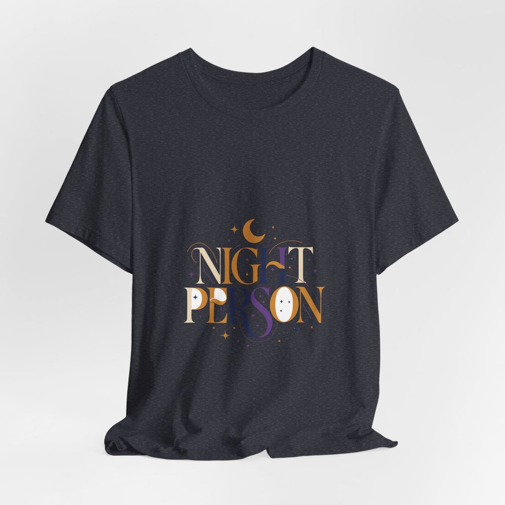 Night Person Tee - Celestial Serif | Moon Wild