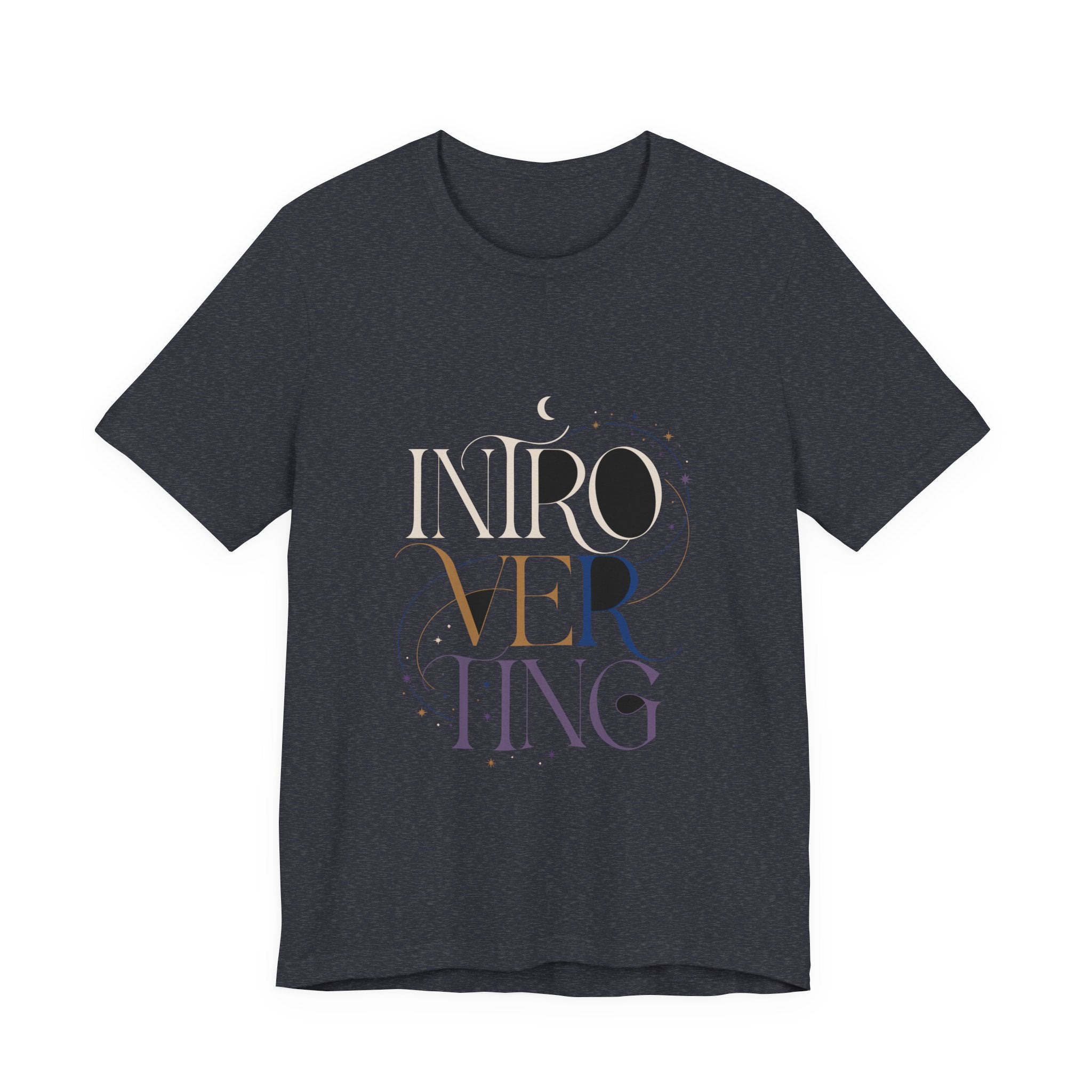 Introverting Tee - Inward Orbit Serif | Moon Wild