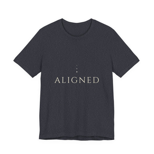 Aligned Tee — Rising Stars Serif | Moon Wild