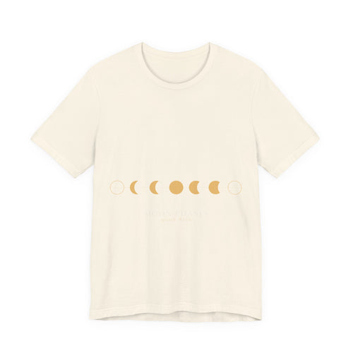 Moon Phases Tee - Minimal Lunar Cycle Graphic