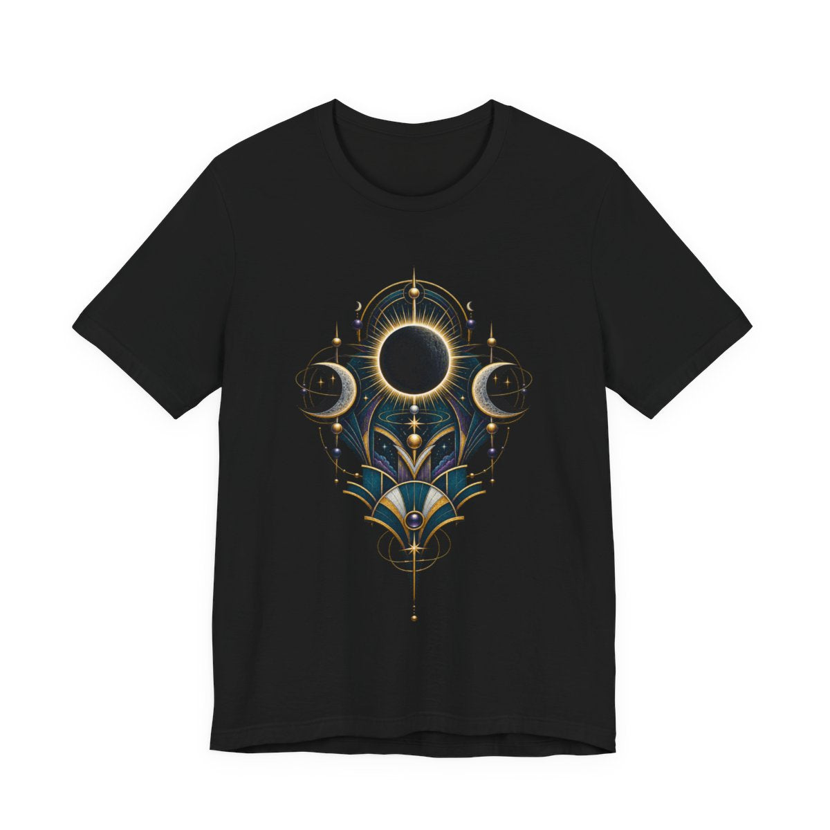 Eclipse Deco Tee - Geometric Solar Emblem | Moon Wild